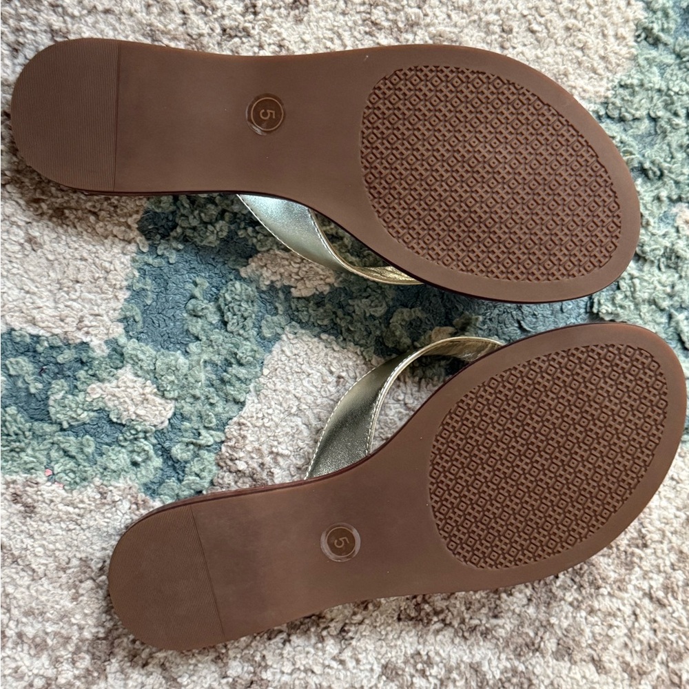 Tory Burch Metallic Gold Sandals - Picture 4 of 4
